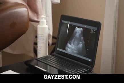 Daddy likes to look at his cock in an ultrasound as it is balls deep in his sons ass GAYZEST.COM
